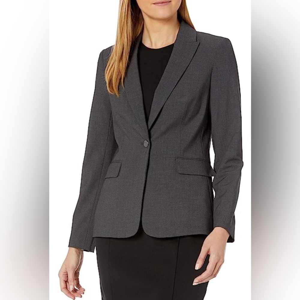 Calvin Klein Women's Straight Fit Suit Blazer Jacket